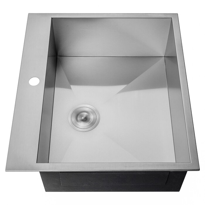 AKDY 25 X 22 Drop In Kitchen Sink Reviews Wayfair   25%2522 X 22%2522 Drop In Kitchen Sink 